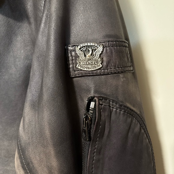 Diesel Men's Distressed leather Coat - Picture 8 of 16